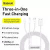 USB kábel Baseus Superior USB 2.0 1,5 m USB A USB C/Micro USB A/Lightning biely
