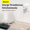 USB kábel Baseus Superior USB 2.0 1,5 m USB A USB C/Micro USB A/Lightning biely