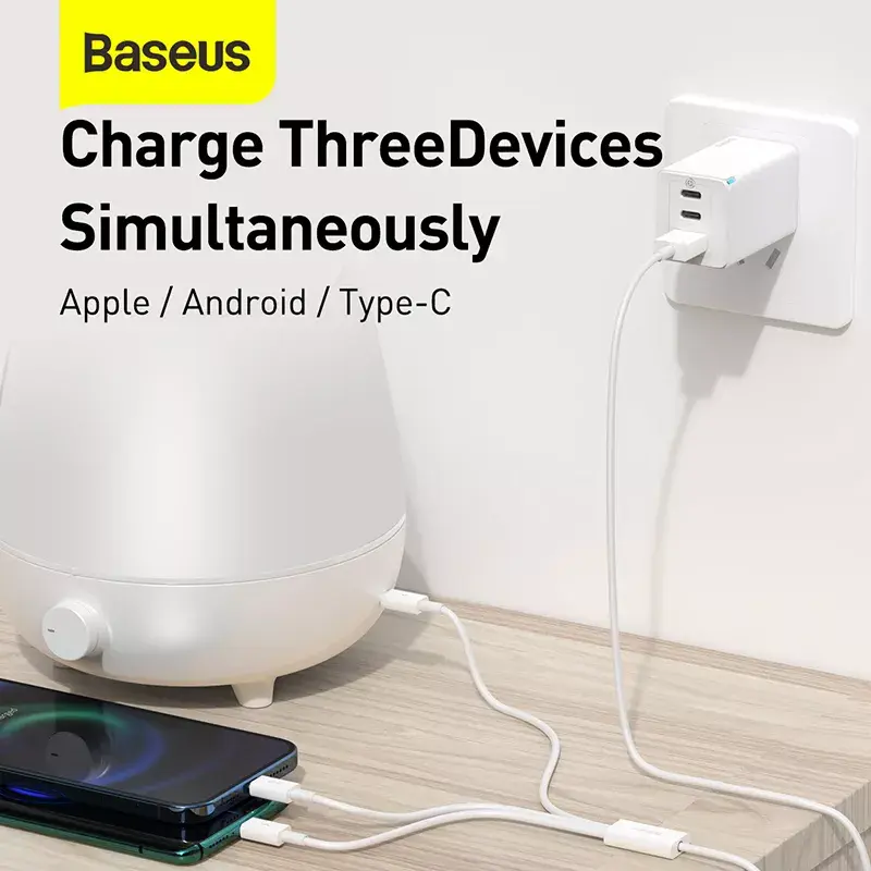 USB kábel Baseus Superior USB 2.0 1,5 m USB A USB C/Micro USB A/Lightning biely