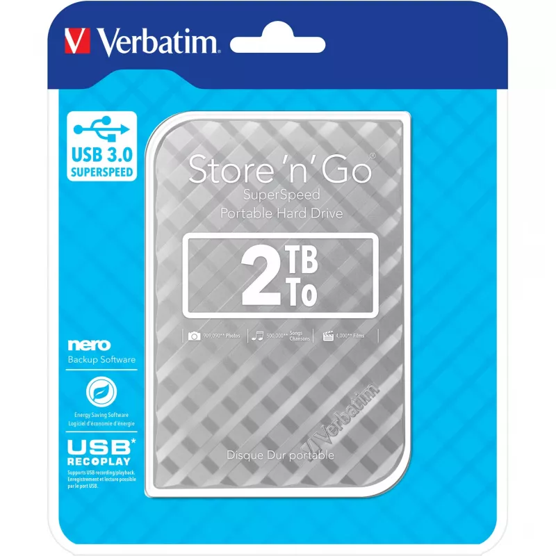 Store n GO 2TB USB 3.0 strieborný 53198