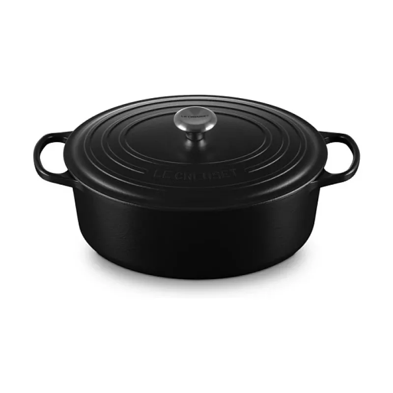 Le Creuset Signature pekáč čierny oválny 33 cm