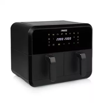 Airfryer Princess 1.182068.01.001 dvojkomorová teplovzdušná fritéza 8 L 2400 W 220 °C Touch LED (čierna)