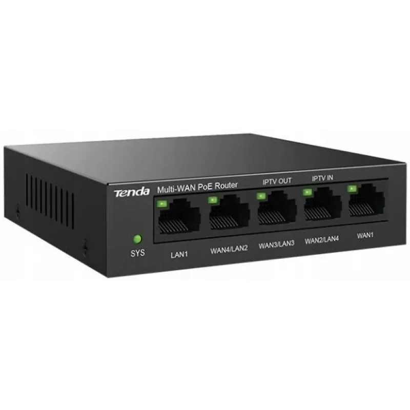 Káblový router Tenda G0-5G-PoE Gigabit Ethernet čierny IPSec VPN