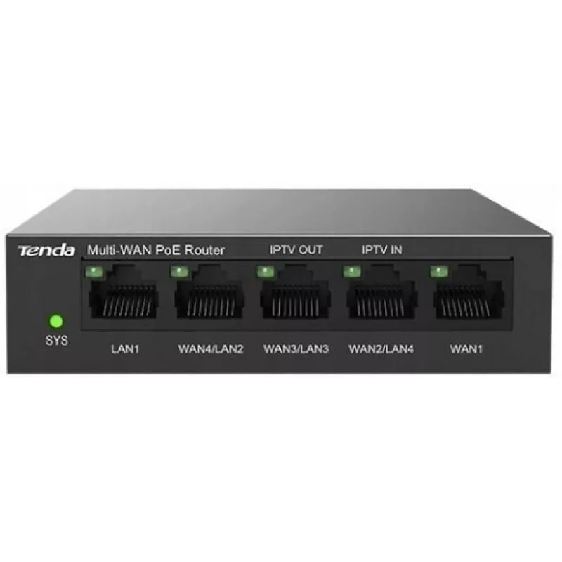 Káblový router Tenda G0-5G-PoE Gigabit Ethernet čierny IPSec VPN