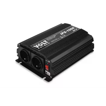 Volt Polska IPS-1000 24/230 V Menič s modifikovanou sínusoidou, 700 W trvalý / 1000 W špičkový