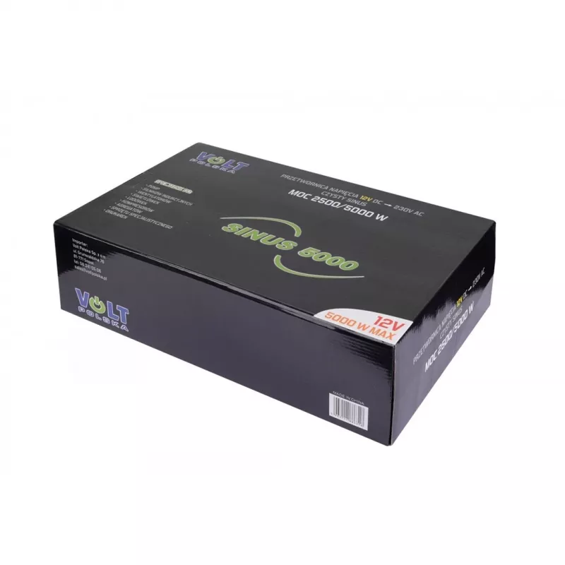 Napäťový menič Volt SINUS 5000 12V na 230V (trvalý výkon 2500W, špičkový výkon 5000W)