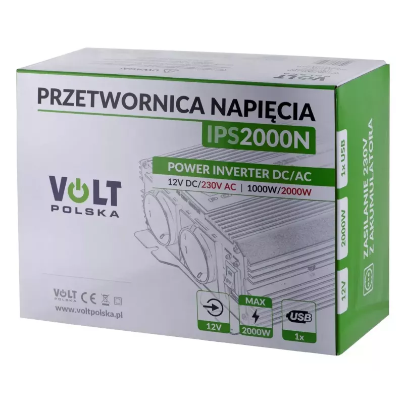 Napäťový menič Volt Polska IPS 2000 N 12/230 V 1000/2000 W