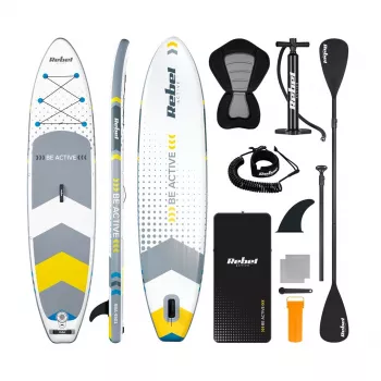 Nafukovacia stand-up paddle doska Rebel RBA-4501 biela – nafukovacia SUP doska, jednomiestna