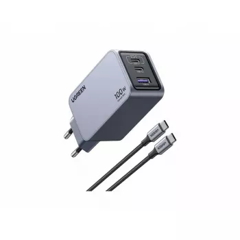 UGREEN nabíjačka do interiéru Nexode Pro 3-port GaN PD rýchlonabíjačka 2 USB Type-C