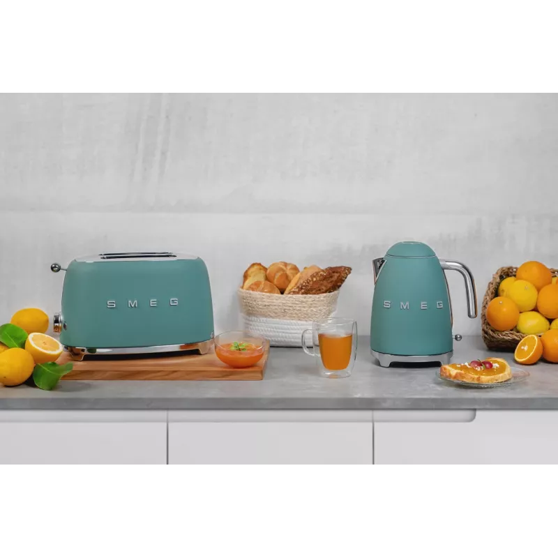 Smeg TSF01EGMEU hriankovač 6 2 plátky 950 W chróm, zelená