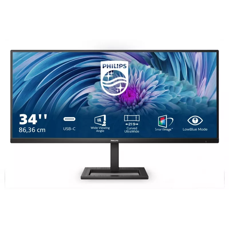 Philips E Line 346E2LAE/00 LED displej 86,4 cm (34) 3440 x 1440 pixelov Wide Quad HD LCD čierny
