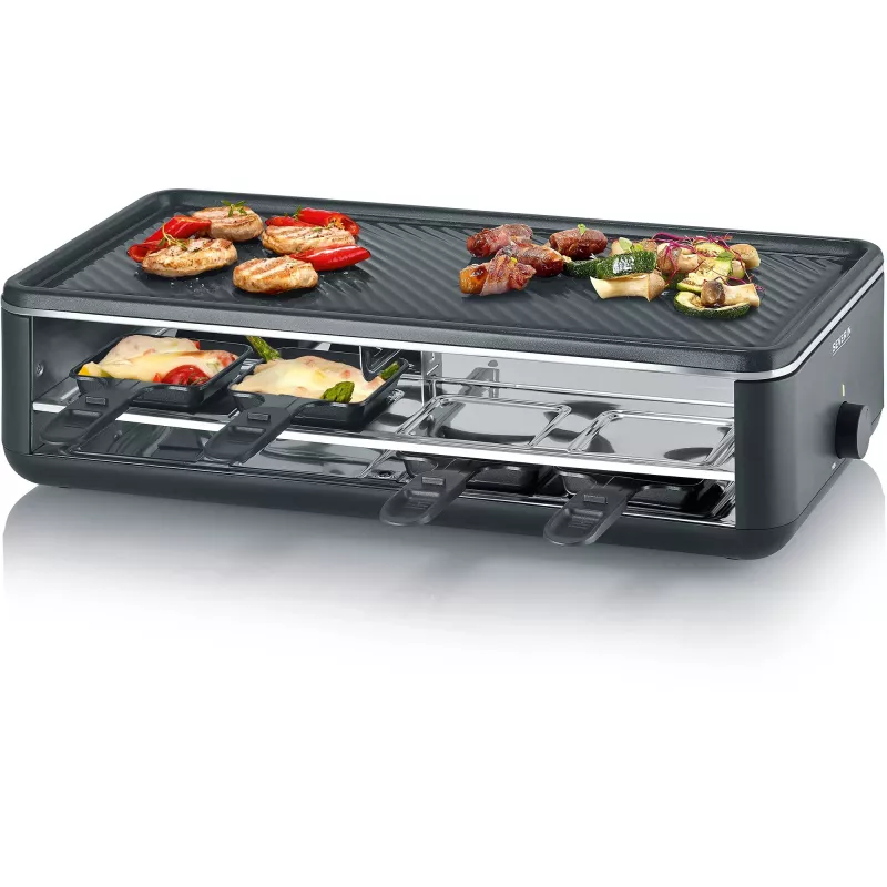 Severin RG 2365 raclette gril 8 osôb 1300 W čierny