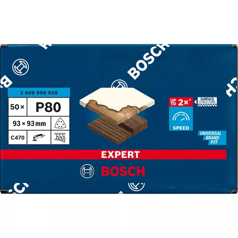 Brúsny list trojuholník Bosch C470 K80 93×93 mm