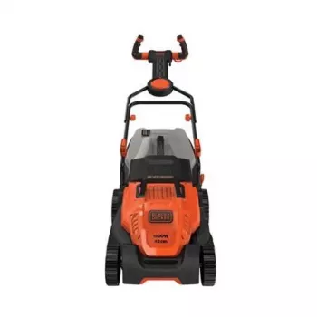 Black & Decker elektrická kosačka na trávu s nastavením výšky kosenia, výškovo nastaviteľná rukoväť s Kla
