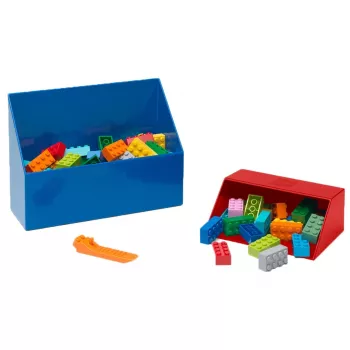 LEGO sada lopatky 2-dielna, úložná krabica červená/modrá