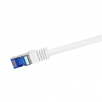 Logilink Professional Ultraflex – patch kábel – RJ-45 (M) na RJ-45 (M) – 50 cm – 6 mm – S/FTP – Cat.7 surový kábel (kábel) / CAT 6a (porty) – bez halogénov, zaliate, bez zaťažovacej páčky – biely, R