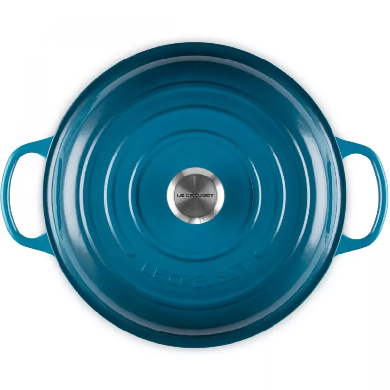 Le Creuset Signature plytká okrúhla dusacia panvica 30 cm Deep Teal (21180306422430)