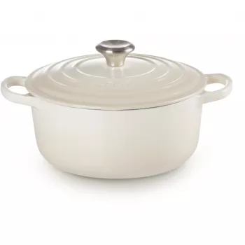 Le Creuset Signature pekáč okrúhly 22 cm Meringue creme (21177227164430)