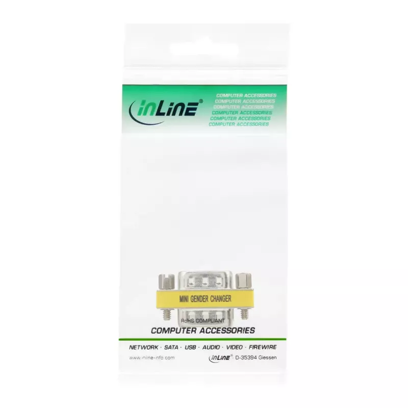 InLine adaptér DB15 HD VGA S-VGA konektor samec konektor samec