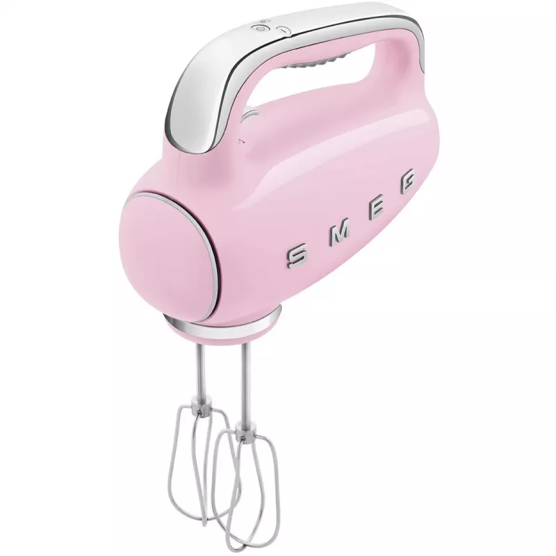Smeg HMF01PKEU ručný mixér v retro dizajne 50. rokov ružový