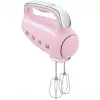 Smeg HMF01PKEU ručný mixér v retro dizajne 50. rokov ružový