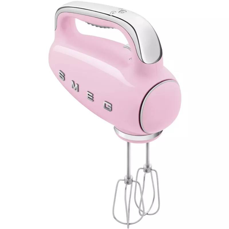 Smeg HMF01PKEU ručný mixér v retro dizajne 50. rokov ružový
