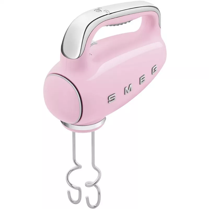 Smeg HMF01PKEU ručný mixér v retro dizajne 50. rokov ružový