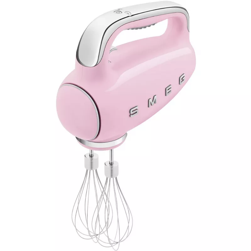 Smeg HMF01PKEU ručný mixér v retro dizajne 50. rokov ružový