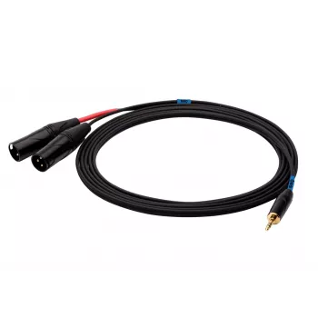 SSQ kábel jack stereo 3,5 mm na 2x XLR Male MIXLR3 — 3 m audio kábel
