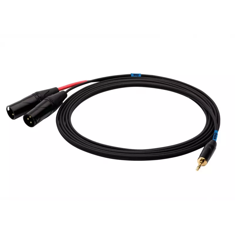 SSQ kábel jack stereo 3,5 mm na 2x XLR Male MIXLR3 — 3 m audio kábel