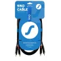 SSQ RCARCA3 - kábel 2x RCA - 2x RCA - 3 m, čierny