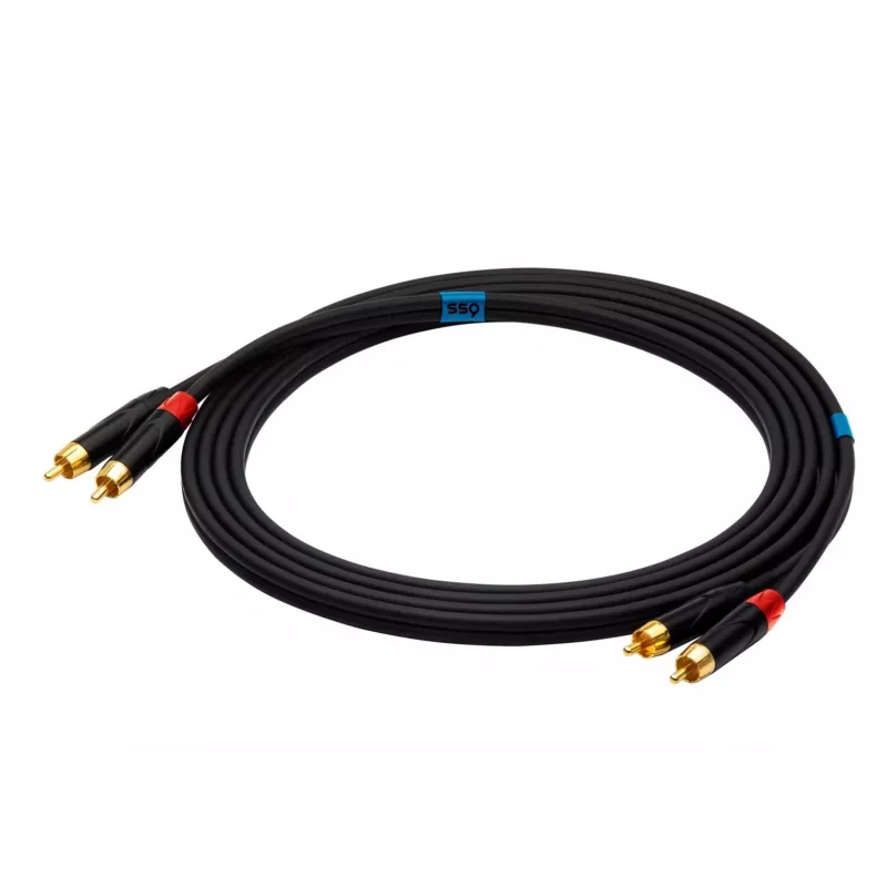 SSQ RCARCA3 - kábel 2x RCA - 2x RCA - 3 m, čierny