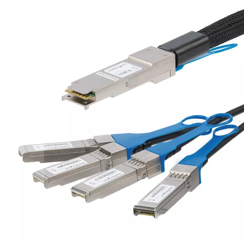 StarTech.com 3m QSFP+ breakout kábel – QSFP+ na 4x SFP+
