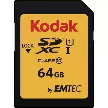 Kodak SDXC Premium pamäťová karta, 64 GB, UHS-I U1 V10, Class 10 (EKMSD64GXC10K)