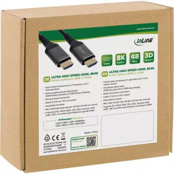 InLine HDMI AOC kábel 17915X Ultra High Speed 8K, Active Optical, 15 m