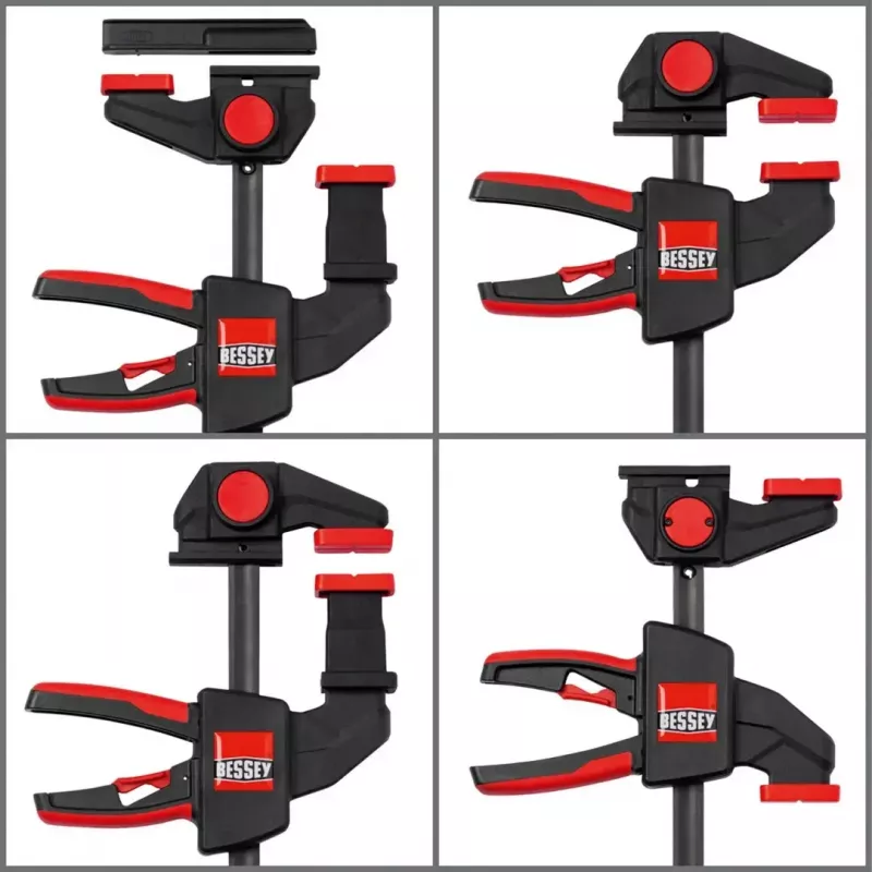 Stolová svorka Bessey EZR15SET jednoručná, 150 mm rozpätie, 60 mm hĺbka, čierna/červená
