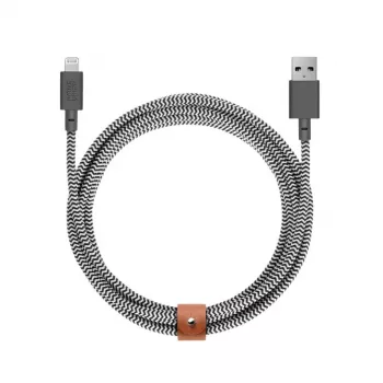 USB-A na Lightning kábel Native Union Belt kábel XL 3 m čierny biely