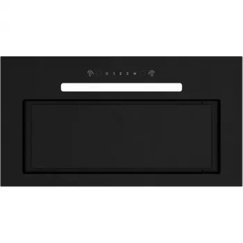 Vstavaný digestor MPM MPM-54-OWS-01, 54 cm, odťah/cirkulácia, 3 stupne, čierny, sklo/nerez