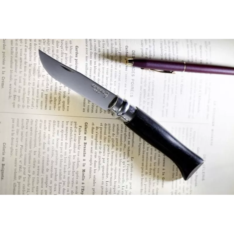 Vreckový nôž Opinel N°08 Collector čierny dĺžka čepele 8,5 cm