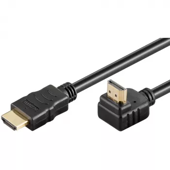 Goobay HDMI 2.0 90° uhlový kábel s Ethernet 4K 60Hz 5 m čierny