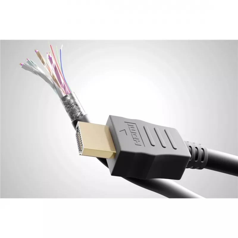 Goobay HDMI 2.0 90° uhlový kábel s Ethernet 4K 60Hz 5 m čierny