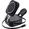 Bezdrôtová nabíjačka pre interiér InLine 33392T pre slúchadlá, headsety, smartfóny a smart hodinky – USB napájanie 9/12 V, čierna
