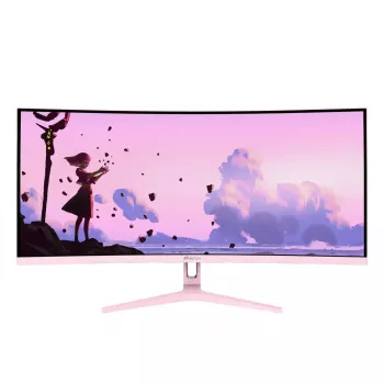 Zakrivený počítačový monitor Arozzi Nova 34 palcov (86,4 cm) 3440×1440 21:9 LED 1 ms ružový