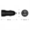 Auto nabíjačka d bramante re-charge — USB-C 30W + USB-A 18W, 12–24V, čierna