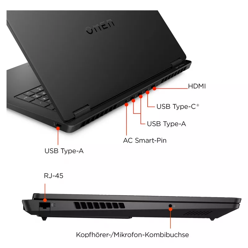 HP OMEN 17-db1176ng herný notebook – 17,3 FHD 144 Hz, Ryzen AI 7, 32 GB RAM, 1 TB SSD, RTX 5070 (BZ9E8EA#ABD)