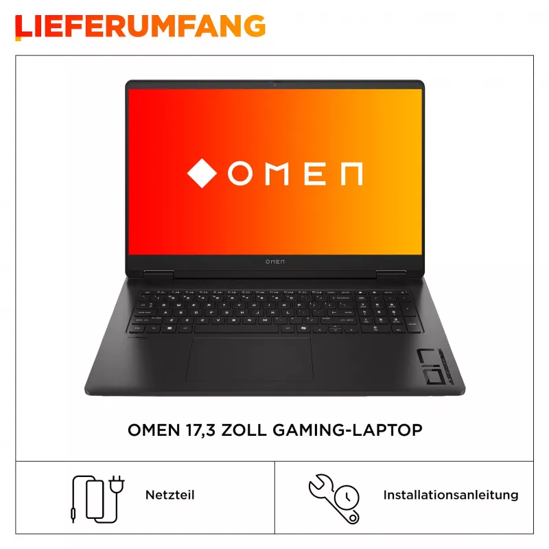 HP OMEN 17-db1176ng herný notebook – 17,3 FHD 144 Hz, Ryzen AI 7, 32 GB RAM, 1 TB SSD, RTX 5070 (BZ9E8EA#ABD)