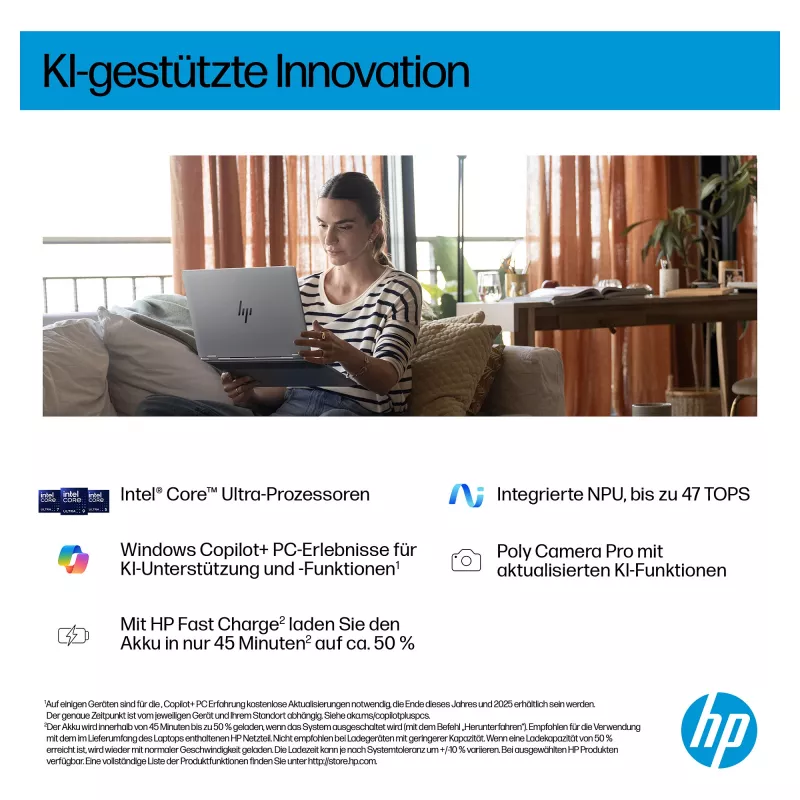 HP OmniBook BZ8E4EA 16 notebook - Core Ultra 5 4,5 GHz 40,6 cm - 512 GB SSD - 16 GB RAM - dotyková obrazovka - Windows 11 Home (BZ8E4EA#ABD)