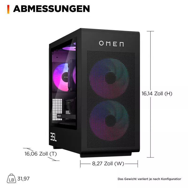 OMEN stolový herný PC GT16-1171ng - AMD Ryzen 7 9800X3D, 32 GB RAM, 2 TB SSD, GeForce RTX 5070Ti, Win