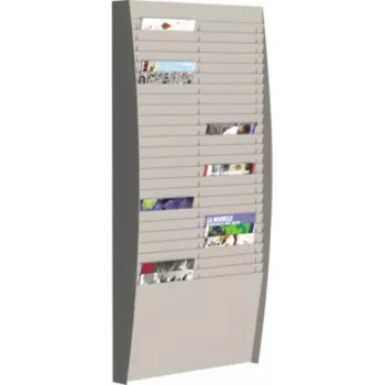 PAPERFLOW nástenný triediaci panel V 50F A4V2X25.02 DIN A4 sivý