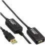 USB predlžovací kábel InLine 5771000120 — 20 m, USB-A konektor samec na USB-A konektor samica, čierny